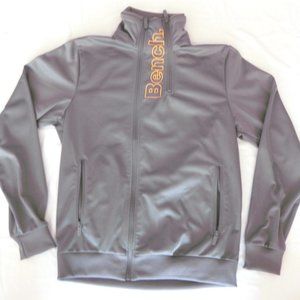 BENCH Dual-Zip Track Jacket - M Silver/Yellow (LIKE NEW, worn a few times)